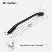 Plantex Cabinet Handle/160mm Handle for Wardrobe/Kitchen Handle/Pull-Push Handle for Home/Office - Pack of 1 (Black)