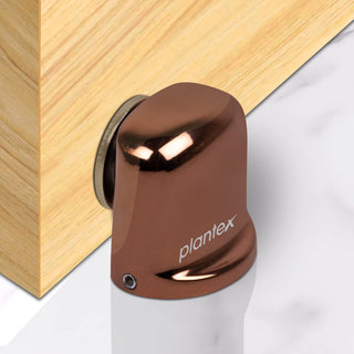 Plantex Heavy Duty Door Magnet Stopper/Door Catch Holder for Home/Office/Hotel, Floor Mounted Soft-Catcher to Hold Wooden/Glass/PVC Door - Pack of 40 (193 - Rose Gold)