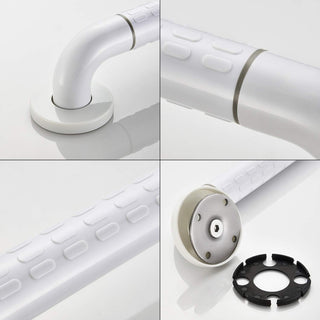 Plantex 12 Inch Strong ABS Grab Bar for Toilet Support/Bathroom Support for Elderly People with Luminous Grip - Pack of 1 (White)