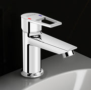 Plantex Single Lever Basin Mixer Tap/Pure Brass Pillar Tap for Wash Basin/Hot and Cold Water Tap for Basin/Short Body Water Tap - Pack of 1 (Chrome, 3226)