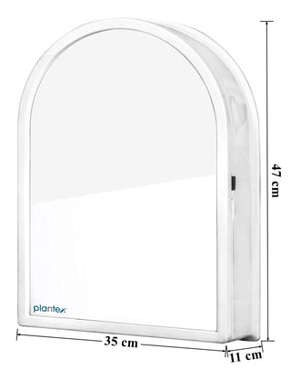 Plantex Forever Multi-Purpose Plastic Bathroom Cabinet with Mirror Door/wash basin cabinet Bathroom Accessories (ARC-White).