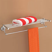 Plantex 304 Grade Stainless Steel Bathroom Accessories Set of 3 - Towel Organizer/Napking Hanger/Dual Soap Holder for Bathroom - Skyllo (Chrome)