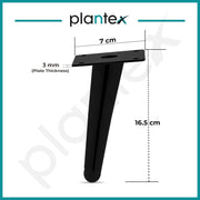 Plantex 6 Inch Sofa Legs for Bed Furniture/Sofa Legs for Table/Sofa Support Legs with Rubber Grip (Black, 8 Pcs)