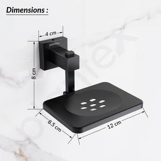 Plantex 304 Grade Stainless Steel Wall Mounted Soap Holder for Bathroom/Soap Stand/Soap Dish/Bathroom Accessories - Splash (Black)