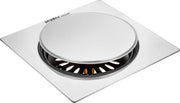 Plantex 304 Grade Stainless Steel Floor Pop Up/Push to Open Grating Floor Drainer/Wash Basin Strainer/Bathroom Drain/Jali for Bathroom and Kitchen (6x6 inches) - Chrome