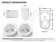Plantex Smart Toilet Commode One Click Foot Touch with 18 Months Warranty/Heated Seat/Auto Lid Open & Close with Auto Flush/Water-Saving Technology- S-Trap (White)