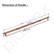 Plantex Heavy Duty Door Handle/Door & Home Decor/36 inch Main Door Handle/Door Pull-Push Handle - Pack of 1 (PVD Rose Gold)
