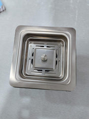 Plantex Stainless Steel Waste Coupling for Kitchen Sink/Square Coupling Sink/Coupling with PVC Waste Pipe - (Matte Finish - 4 x 4 inch)