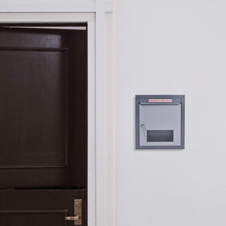 Plantex All in One Multipurpose use Letter Box for Home gate/Post Box/Suggestion Box/for Feed Back in Office/Complaint/Donation Box with Secure Lock - Pack of 15 - (Grey), Table Top or Wall Mount