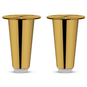 Plantex Heavy Duty Round 4 inch Spare Sofa Legs for Bed Furniture/Sofa Legs for Furniture Fitting/Table Legs/Sofa Leg Set of 2 pcs (Gold)