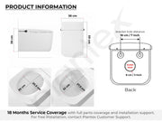 Plantex Ceramic Wall Hung Smart Toilet with Foot Sensor with 1-Year Warranty/Smart LED Light/Siphonic Auto Flush/Fast Drying Tech/Water & Seat Temperature Control P-Trap Design (White)