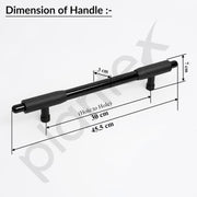 Plantex 12 Inch Main Door Handle/Pull-Push Handle for main door/Stainless Steel Handle for Home&Office/Hotel - Pack of 1 (Z-Black & PVD Black)