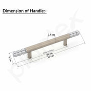 Plantex Premium Main Door Handle/14 Inch Door Handle for Main Door/Pull-Push Door Handle for Home/Office/Hotel - Pack of 1 (Satin White-Chrome Finish) - 3 Years Warranty