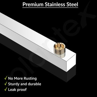 Plantex 24-Inch Shower Arm for Overhead Shower/Stainless Steel Shower Pipe/Wall Mount Bathroom Fitting with ½-Inch Thread - Pack of 1 (Chrome)