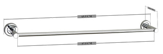 Plantex Stainless Steel Heavy Single Towel Rod/Towel Hanger for Bathroom/Towel Bar/Stand/Bathroom Accessories (24 Inch - Chrome Finish) - Pack of 3