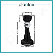Plantex Stainless Steel 360 Degree 4 inch Door Magnet Stopper for Home/Office/Hotel Wall and Floor Mounted Soft-Catcher to Hold Wooden/Glass/PVC Door (Black Finish)