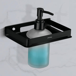 Plantex Liquid Soap Dispenser for Bathroom/Stainless Steel Shampoo Dispenser/Handwash Dispenser for Bathroom/Bathroom Accessories - Pack of 1 (Black)