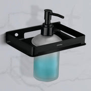 Plantex Liquid Soap Dispenser for Bathroom/Stainless Steel Shampoo Dispenser/Handwash Dispenser for Bathroom/Bathroom Accessories - Pack of 1 (Black)