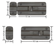 Plantex Premium Heavy Duty Door Stopper/Door Lock Latch for Home and Office Doors - Pack of 6 (Satin Black-Matt)