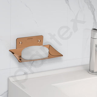 Plantex Stainless Steel Soap Holder for Bathroom/Wall Mounted Soap holder/Soap Dish/Bathroom Accessories (Rose Gold)