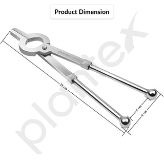 Plantex Heavy Duty Stainless Steel Kitchen Pincers/Pakkad/Sandasi/Sansi/Utensils Holder (Chrome)