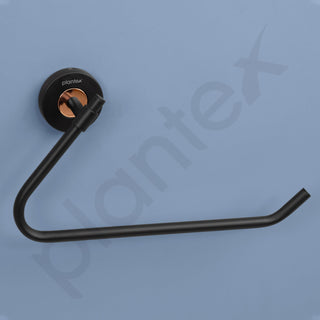 Plantex Solid Brass & SS-304 Grade Napkin Holder for Wash Basin/Towel Hanger for Bathroom/Napkin Hanger/Kitchen/Bathroom Accessories - (Matt Black & Rose Gold)