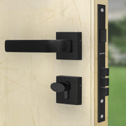 Plantex Triple Security Door Lock For Home/Main Door Lock Set With 3 Years Of Warranty/Mortise Lock For Door With Brass Lock Body & Cylinder(7107 - Black), Knob