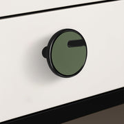 Plantex Knobs for Drawers/Drawer Knobs/Round Knob for Cabinets/Pull-Push Knob for Kitchen/Bedroom/Drawer - Pack of 1 (SH-433, DC-Black & Green)