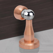 Plantex Stainless Steel 360 Degree 4 inch Door Magnet Stopper for Home/Office/Hotel Wall and Floor Mounted Soft-Catcher to Hold Wooden/Glass/PVC Door - Pack of 2 (PVD Rose Gold Finish)