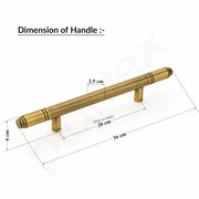 Plantex Heavy Duty Main Door Handle/14 Inch Door Handle for Main Door/Pull-Push Door Handle for Glass & Wooden Door - Pack of 1 (Brass Antique) - 3 Years Warranty