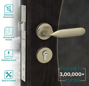 Plantex Main Door Lock/Mortise Lock for Door with 3 Years of Warranty - Robust Door Lock for Home with Brass Lock Body & Cylinder(7106 - Satin White)