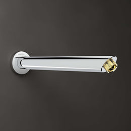 Plantex 9-Inch Round Shower Arm for Overhead Shower/Stainless Steel Shower Pipe/Wall Mount Bathroom Fitting with Â½-Inch Thread - Pack of 1 (Chrome)