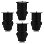 plantex Heavy Duty Stainless Steel 4 inch Sofa Leg/Bed Furniture Leg Pair for Home/Furniture Sofa Legs for Table/Sofa Support Legs/Sofa Furniture Leg (Black) Set of 4 Pcs