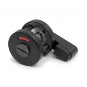 Plantex Bathroom Indicator Lock/Stainless Steel Indicator Deadbolt for Home/Toilet Partition Door Lock/Round Indicator Bolt Bathroom - Pack of 1 (Black)