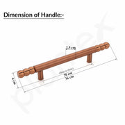 Plantex Heavy Duty Main Door Handle/14 Inches Door Handle for Main Door/Pull-Push Handle for Glass/Wooden Door- Pack of 1 (PVD Rose Gold) - 3 Years Warranty