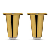 Plantex Heavy Duty Round 3 inch Spare Sofa Legs for Bed Furniture/Sofa Legs for Furniture Fitting/Table Legs/Sofa Leg Set of 2 pcs (Gold)