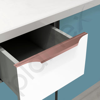 Plantex Profile Handle for Kitchen Cabinet/16 Inch Alluminium Drawer Profile Handle/Wardrobe Pull Handle for Home/Office/Hotel - Pack of 3 (Rose Gold)