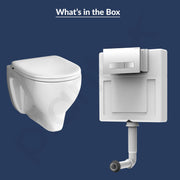 Plantex Ceramic Commode For Toilet/Wall Hung Commode With Dual Flush Tank/Conceal Flush Tank/Tank With All Internal Accessories/Toilet With Soft Closing Toilet Seat - (White)