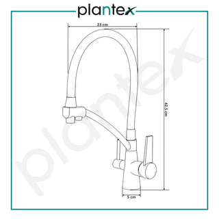Plantex Pure Brass Sink Mixer Tap Hot and Cold with Built-in RO Outlet/Pull Down Kitchen Sink Faucet with 360° Swivel Spout/Sink Faucet-(2701-Black & Chrome)