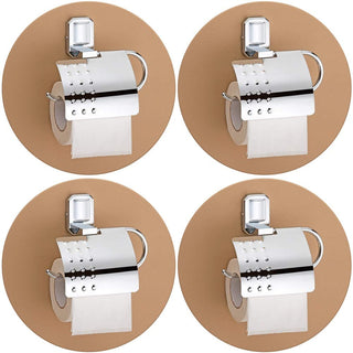 Plantex 304 Grade Stainless Steel Toilet Paper Roll Holder/Toilet Paper Holder in Bathroom/Kitchen/Bathroom Accessories Pack of 4, Cute (Chrome)