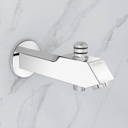 Plantex Pure Brass Bathtub Spout with Button Attachment for Hand Shower with Water Saving Aerator with Teflon Tape and Wall Flange/Spout with Button-(PRI-322-Chrome)