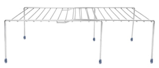 Plantex Stainless Steel Multipurpose Expandable Dish Rack/Expandable Storage Shelves for Kitchen Cabinets/Plate Stand/Utensil Rack(Chrome-Silver)