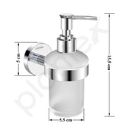 Plantex Smero Pure Brass Made Hand Wash Holder for Wash Basin/Liquid Soap Dispenser/Shampoo Dispenser - Circle (Chrome)