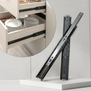 Plantex Drawer Channel/Regular Close Ball Bearing Slider Drawer Channel for Home, Kitchen & Wardrobe/Channel for Drawer (10-Inch,Black) Pair