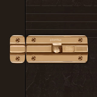 Plantex Premium Heavy Duty Door Stopper/Door Lock Latch for Home and Office Doors - Pack of 6 (Rose Gold)
