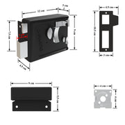 Plantex Heavy Duty Night Latch Door Lock with Key & Knob for Main Door/Inside Opening for Home,Hotel,Office - Pack of 1 (Z-Black)