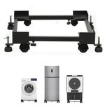 Plantex Adjustable Washing Machine Stand/Fridge Trolley with Wheels / Stand for Fridge, Air Cooler, Dishwasher / Anti-Vibration Heavy Duty 170 kg Load Capacity – Black