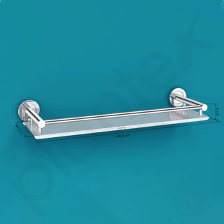 Plantex Stainless Steel Bathroom Shelf for Wall/Bathroom Organizer with Drill/Washroom Accessories/Wall Shelf for Kitchen Storage (16x5 inches, Chrome)