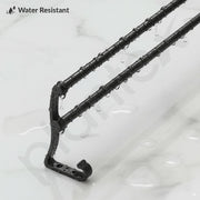 Plantex Stainless Steel Towel Hanger for Bathroom/Dual Towel Rod/Bar/Bathroom Accessories(24 Inch-Black-1007)