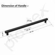 Plantex Heavy Duty Door Handle/24 inch Main Door Handle/Door Pull-Push Handle/Door & Home Decor- Pack of 1 (Black) - 3 Years Warranty